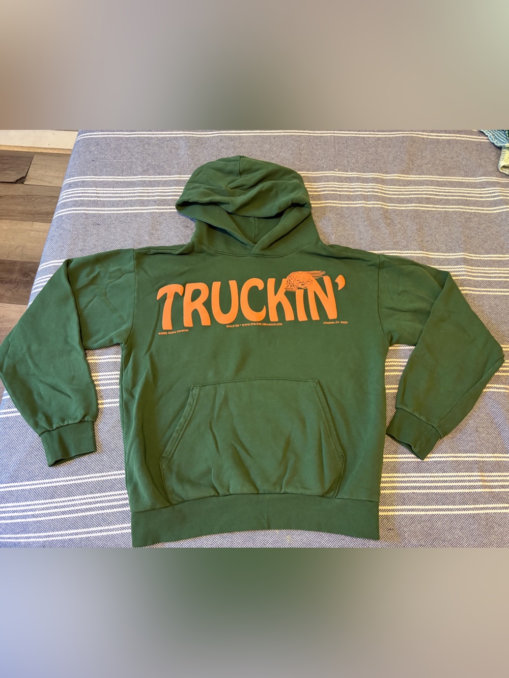 Online Ceramics TRUCKIN’ hoodie, small